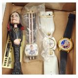 Vintage Political Character Watches & Ozzy Bobble