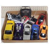 Group of RC Toy Cars & Remotes