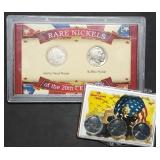 Rare Nickels Set & US 1943 WW2 Steel Cents Set