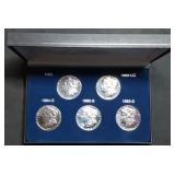 Rare Date Morgan Dollar Tribute Token Set in Case