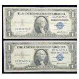 Nice Circulated 1935 & 1957 $1 Silver