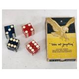 Vintage Casino Dice & Advertising Deck of Cards