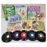 Kids Books, Puzzles, 45 RPM Records, Disney Items