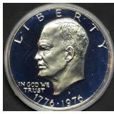 1976 Bicentennial Proof Silver Ike Dollar in Capsu