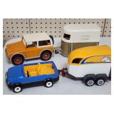 Schleich & Playmobil Truck & Trailer Sets 14"