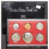 1981 US Mint Proof Set w/ SBA Dollar