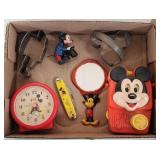 Antique Mickey Mouse Figure, Clock, Mirror etc.