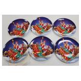 6 Vintage McDonalds Melmac Xmas Collector Plates