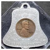 1929 Wheat Penny Lucky Pocket Piece Liberty Bell