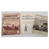 Two Western Wagon Train Books & Remington