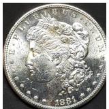 1881-S Morgan Silver Dollar Gem BU