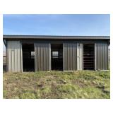 Three Stall Horse Shelter