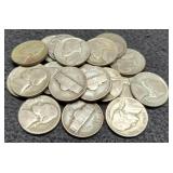 (20) Silver War Nickels