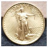 1/10 Oz. Gold $5 Gold Eagle BU 1st Year Issue