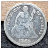 1889 Liberty Seated Dime