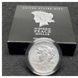 2023 Unc. Peace Dollar w/ Case & COA