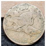1857 Flying Eagle Cent AG