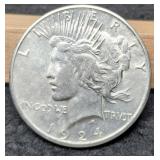 1924-S Peace Dollar AU