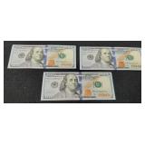 (3) 2017A $100 FR Star Notes