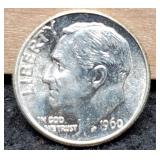 1960 R. Dime Gem BU