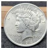 1924 Peace Dollar AU