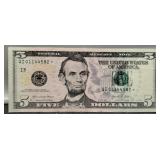 2021 $5 FR Star Note AU+