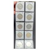 (10) F. Half Dollars