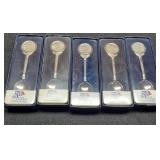1999 5 State Quarter Spoon Set In U.S. Mint Cases