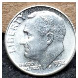 1958 R. Dime Gem BU