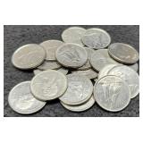 Lot w/ 20 Mixed Date Canada Dimes, No Silver