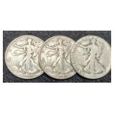 (3) W. Liberty Half Dollars: 1920, 41, 42