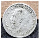 1915 Great Britain 3 Pence Silver