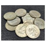 (11) 40% Silver K. Half Dollars