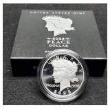 2023-S Proof Peace Dollar w/ Case & COA