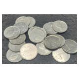 Lot w/ 20 Mixed Date Canada Dimes, No Silver