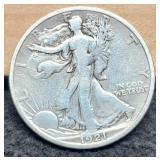 1921-S W. Liberty Half Dollar F12 Key Date