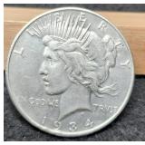 1934-D Peace Dollar AU