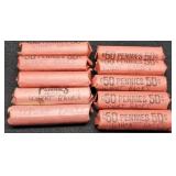 (10) Rolls Wheat Cents