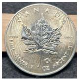 2023 1 Troy Oz. Silver Canada $5 Maple Leaf