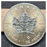 2023 1 Troy Oz. Silver Canada $5 Maple Leaf