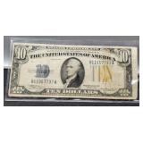 1934A $10 N. Africa Silver Certificate Note