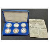 (6) 1 Troy Oz. Silver Rounds