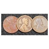 (3) L. Cents: 1911-D, 12-D, 13-D