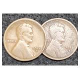 (2) L. Cents: 1915-D&S