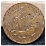 1966 Great Britain Half Penny