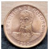 1918 Columbia 2 Pesos BU
