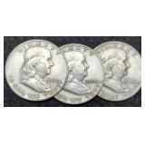 (3) 1960-D F. Half Dollars