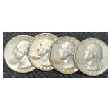 (4) Silver W. Quarters: