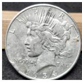 1934-D Peace Dollar VF