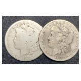 (2) Morgan Dollar AG: 1889, 1901-O